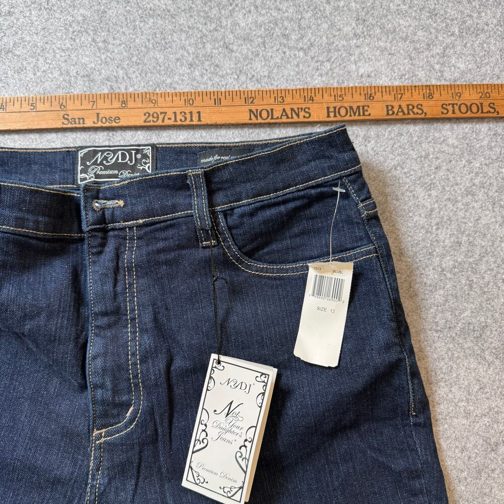 NYDJ Capri Jeans Womens 12 NWT Dark Wash Tummy Tuck Denim Cropped USA - Picture 11 of 14